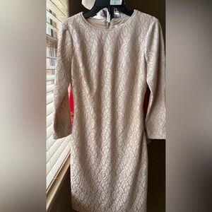 Badgley Mischka Belle Cream Lace Dress